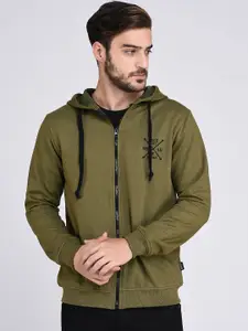 Rigo Men Solid Open Hooded Casual Pullover Sweatshirt