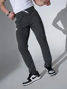 Hubberholme Men Charcoal Grey Regular Fit Track Pants