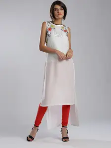 W Women High-Low Straight Kurta