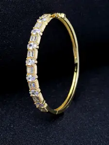 ANIKAS CREATION Women Gold Plated American Diamond Bangle Bracelet