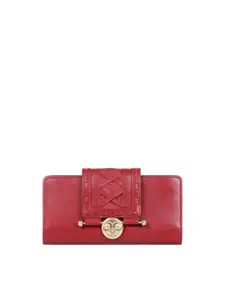 Hidesign Women Red Two Fold Leather Wallet