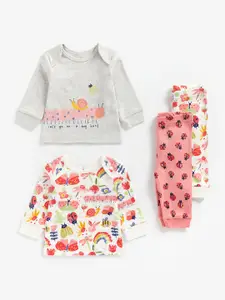 mothercare Girls Pack of 2 Printed Night suits