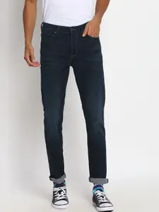 Lee Men Navy Blue Skinny Fit Light Fade Jeans