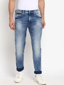 Lee Men Blue Solid Slim Fit Heavy Fade Jeans