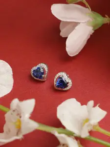 Clara Silver-Plated Silver-Toned Contemporary Studs Earrings