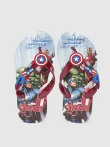 toothless Boys Maroon Marvel Avengers Printed Rubber Slip-On