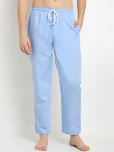JAINISH Men Blue Solid Lounge Pants