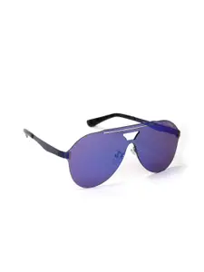 ENRICO Men Blue Lens & Blue Aviator Sunglasses - EN E 3024 C2-Blue