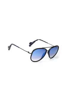 ENRICO Men Blue Lens & Blue Browline Sunglasses - EN P 1084 C3-Blue