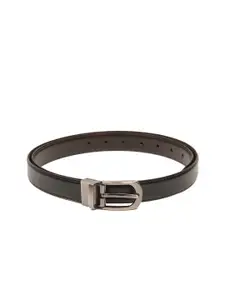 Calvadoss Boys Black Textured Reversible Formal Belt