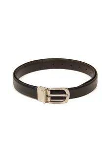 Calvadoss Boys Black Textured Reversible Formal Belt