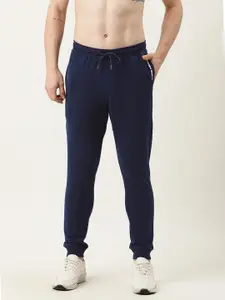 Flying Machine Men Navy Blue Solid Joggers