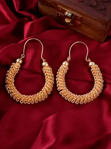 Silvermerc Designs Gold-Toned Contemporary Hoop Earrings