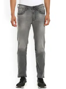 Cherokee Men Grey Low Distress Heavy Fade Jeans
