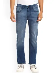 Cherokee Men Blue Mildly Distressed Heavy Fade Jeans
