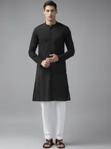 See Designs Men Black Regular Pure Cotton Kurta with Pyjamas