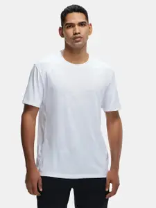 Jockey Men White Printed T-shirt