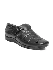 Ferraiolo Men Black Shoe-Style Sandals