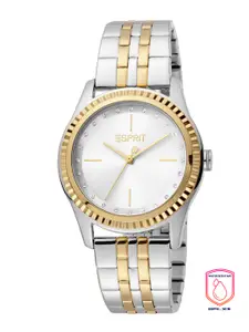 ESPRIT Women Silver-Toned Dial & Multicoloured Stainless Steel Bracelet Style Straps Analogue Watch