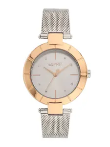 ESPRIT Women Silver-Toned Embellished Dial Analogue Watch - ES1L287M2105