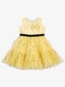 SAKA DESIGNS Yellow Net Dress