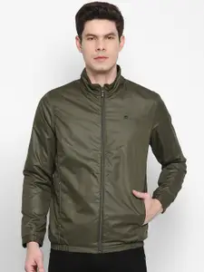 Red Chief Men Green Water Resistant Bomber Jacket