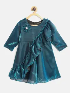 Bella Moda Teal Fit and Flare Dress
