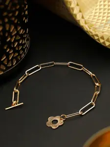 PRITA PRITA Women Brass Rose Gold-Plated Link Bracelet