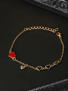 PRITA PRITA Women Gold-Plated & Red Brass Wraparound Bracelet
