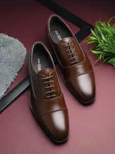 San Frissco Men Brown Solid Formal Oxfords