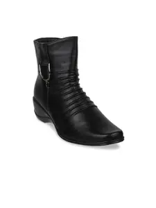 SHUZ TOUCH Black Wedge Heeled Boots