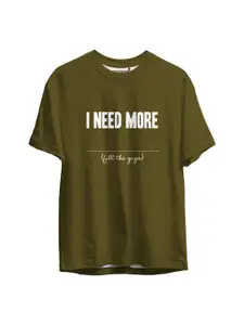 mezmoda Boys Olive Green Printed Applique T-shirt