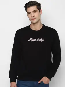 Allen Solly Men Black Printed Sweatshirt