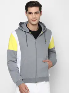 Allen Solly Men Grey Hooded Sweatshirt