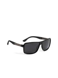 ROYAL SON Men Black Lens & Black Browline Sunglasses CHI00123-C1-Black