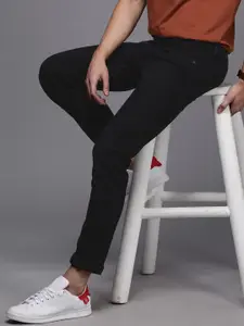 Louis Philippe Jeans Men Navy Blue Slim Fit Low-Rise Stretchable Jeans