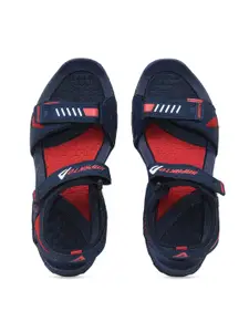 IMPAKTO Men Blue & Red Sports Sandals