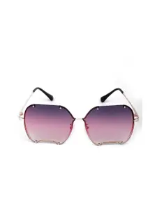 ODETTE Women Purple Lens & Purple Oversized Sunglasses with UV Protected Lens DIW250