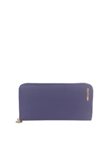 Bagkok Women Blue Solid Zip Around Wallet