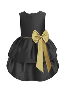 A.T.U.N. Black & Gold-Toned Layered Dress