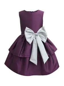 A.T.U.N. Purple & Silver-Toned Layered Dress