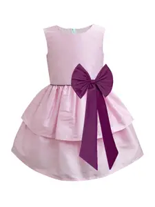 A.T.U.N. Pink & Purple Layered A-Line Dress
