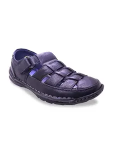 Ajanta Men Black Comfort Sandals