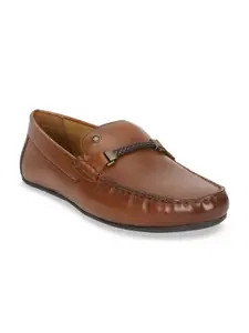 Louis Philippe Men Brown PU Driving Shoes