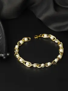 PRITA PRITA Women Gold-Toned Brass Pearls Link Bracelet