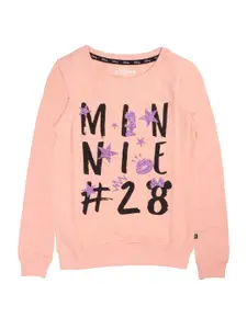 KINSEY Girls Pink Minnie Mouse Printed Sweatshirt