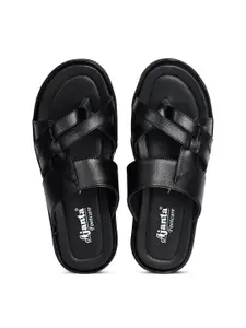 Ajanta Men Black Comfort Sandals