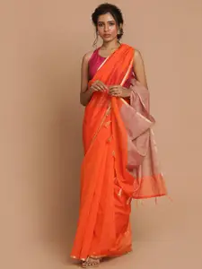 Saranee Rust & Pink Banarasi Saree