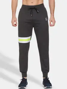 CL SPORT Men Grey & White Solid Joggers