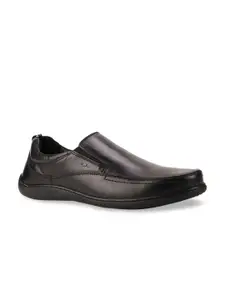 Bata Men Black Solid Formal Slip On Shoes